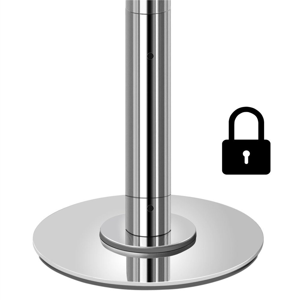 Yaheetech Pole Dance Stange, Tanzstange 45 mm, 225 bis 274,5 cm Höhenverstellbar, Strip Stange