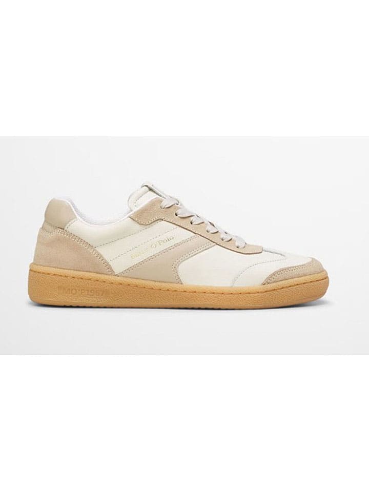 Marc O'Polo Shoes Leder-Sneakers in Creme/ Beige günstig kaufen
