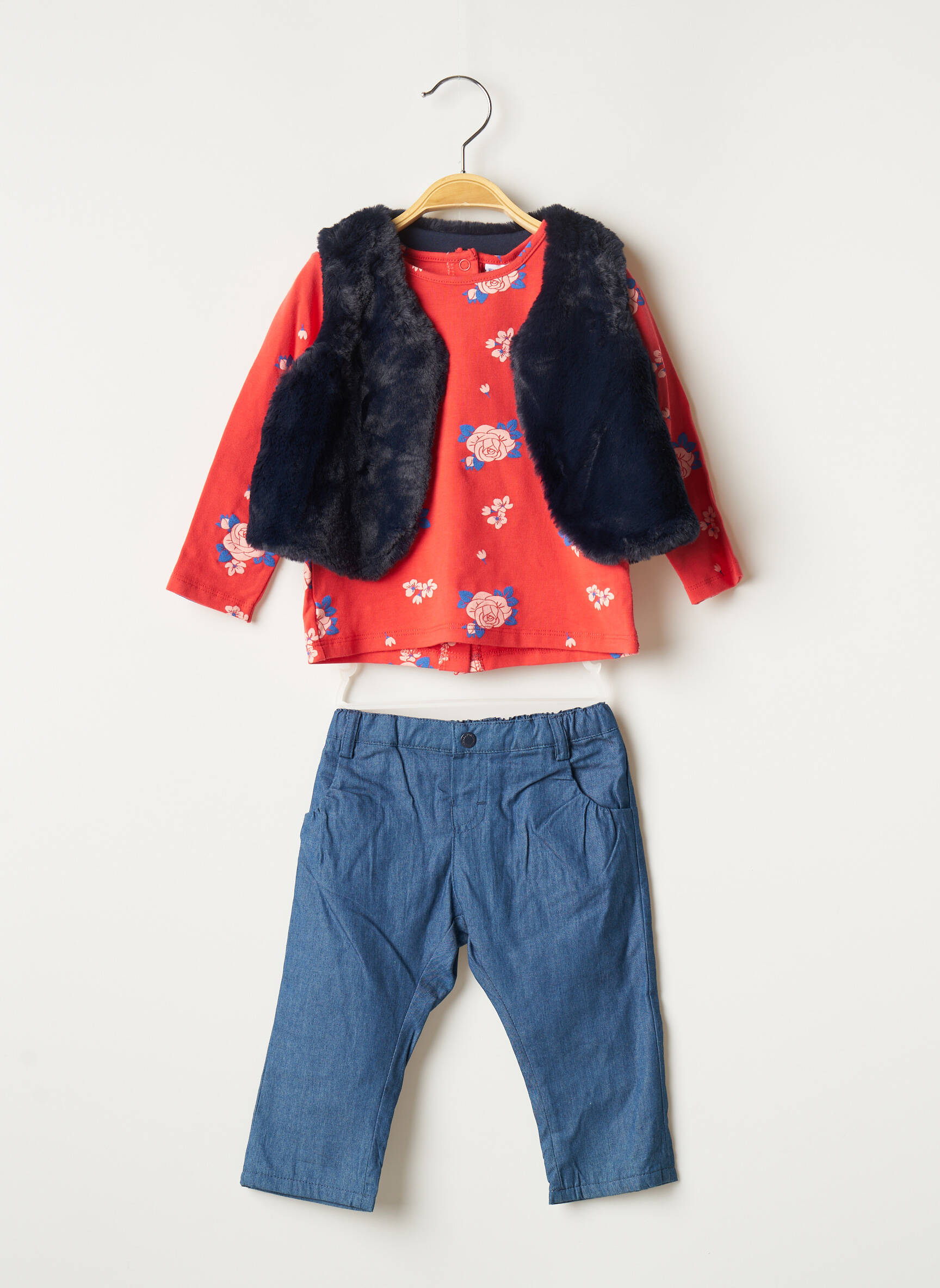 P Tit Bisou Ensembles Pantalon Fille couleur rouge