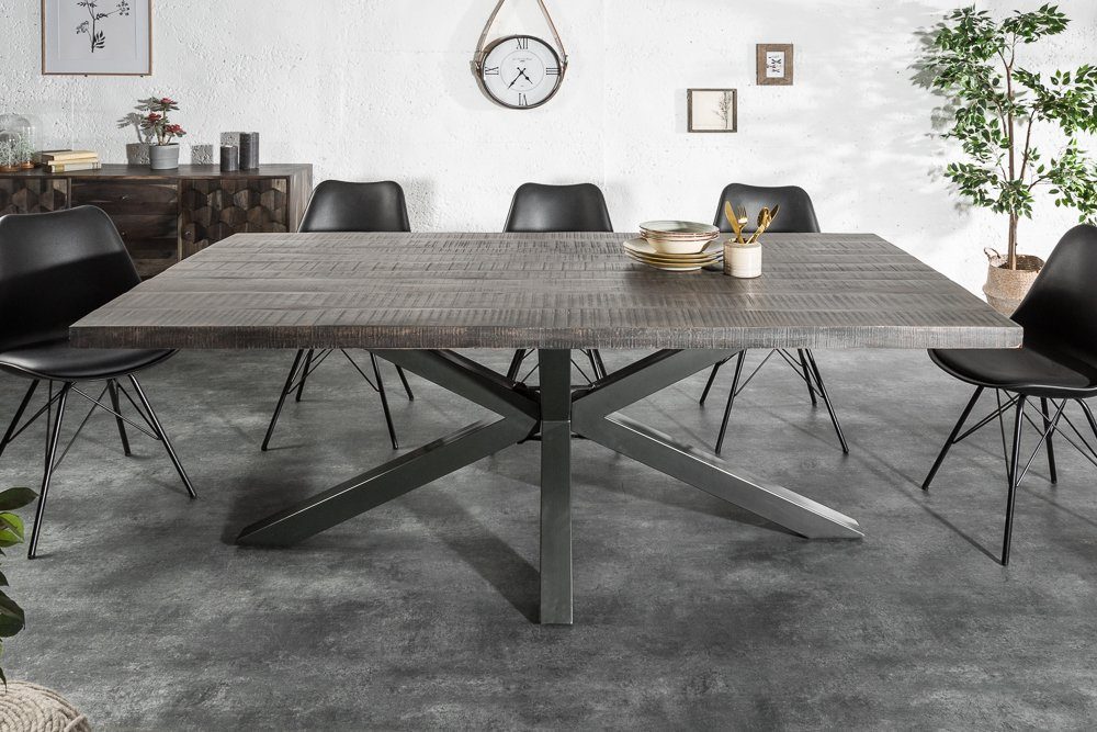 riess-ambiente Esstisch GALAXIE 200cm grau (Einzelartikel, 1-St), Massivholz · Metall · Küche · Industrial