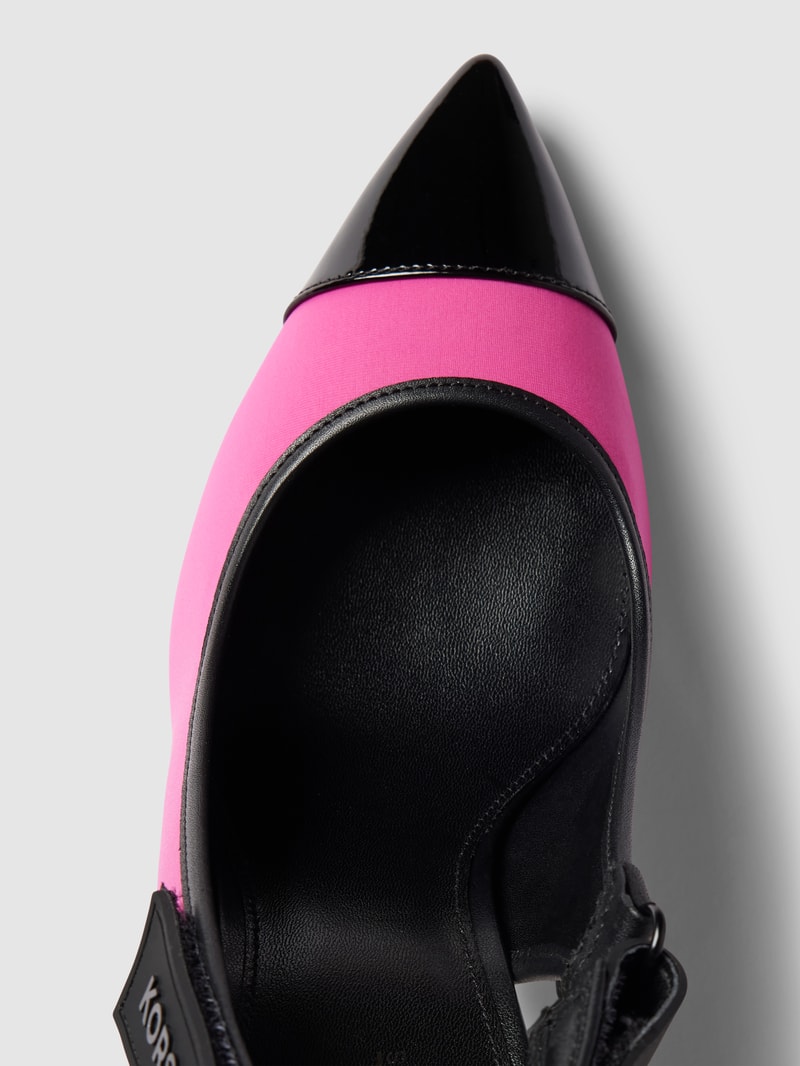 Pumps mit Kontrastbesatz Modell 'KOURTNEY' in pink