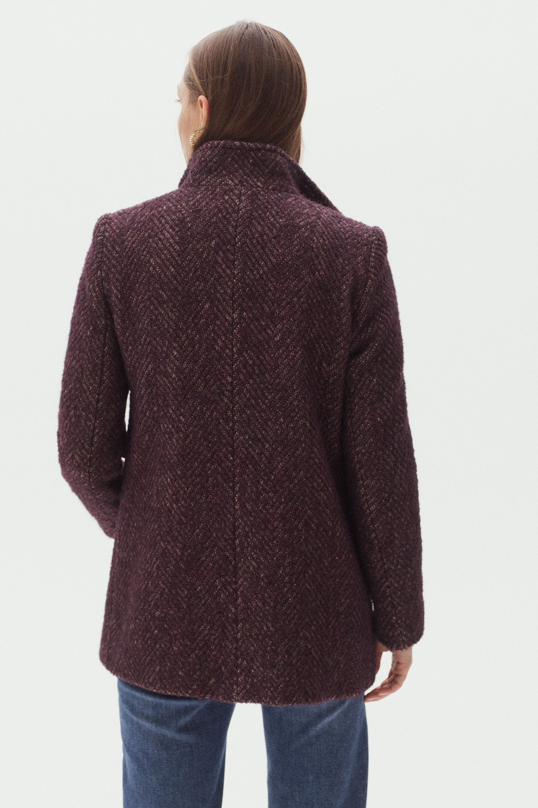 manteau ali prune femme