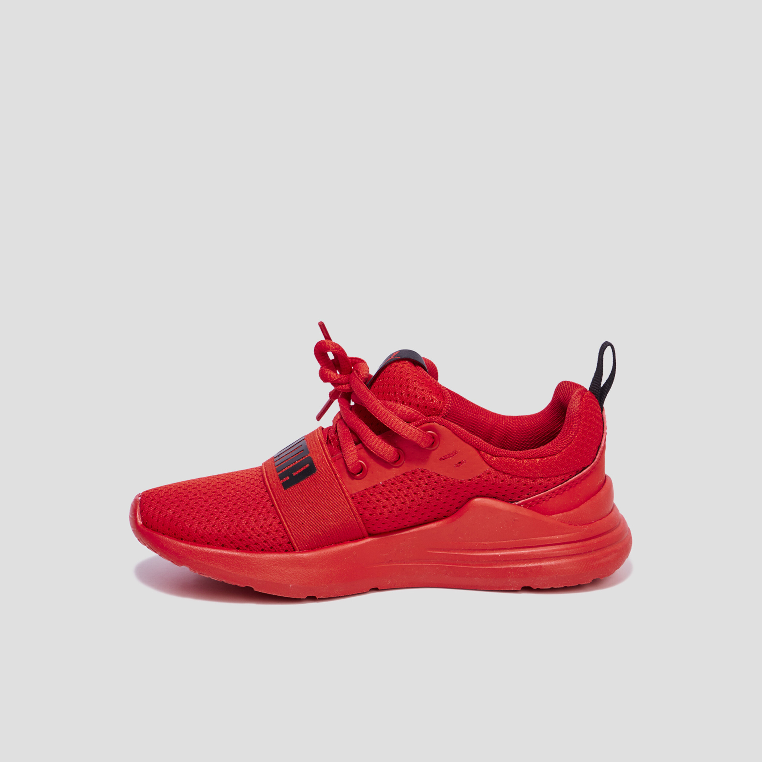 Baskets running à lacets Puma Wired Run rouge garçon | La Halle