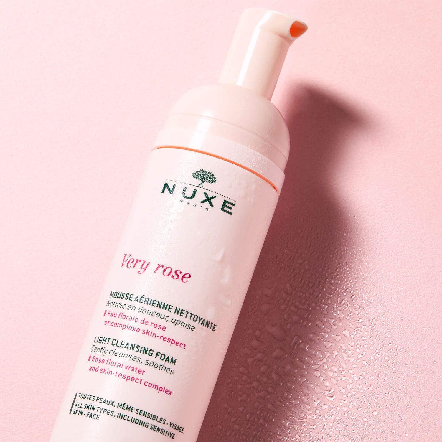 Nuxe Mousse Aérienne Nettoyante Very Rose - Toutes peaux, même sensibles - 150ml