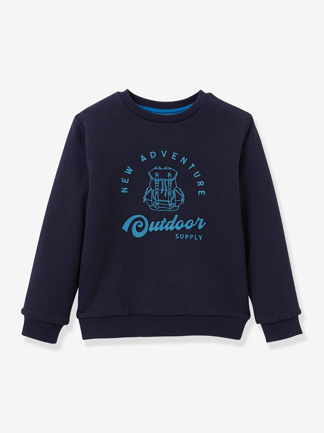 Sweat garçon CYRILLUS doublé sherpa marine