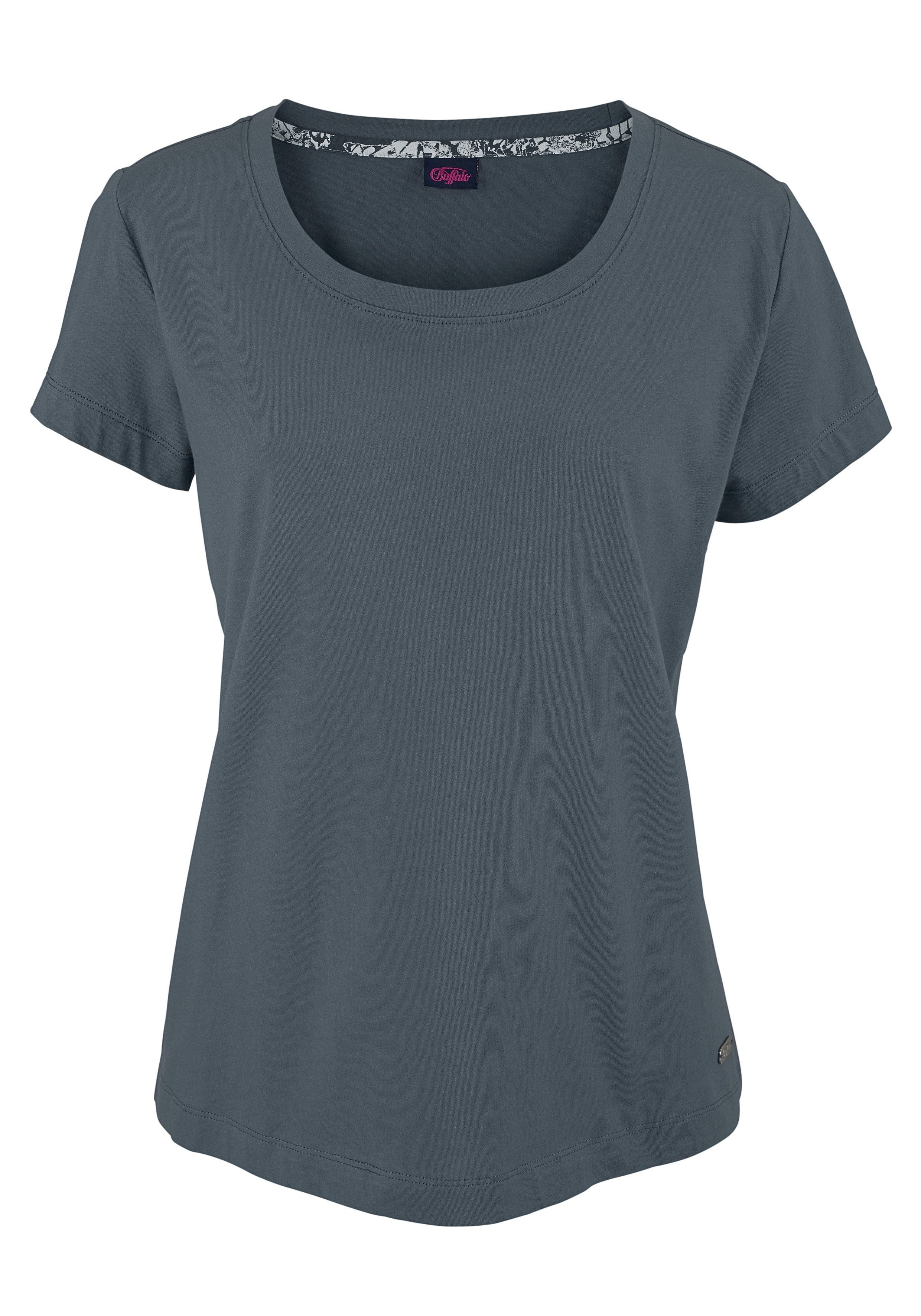 Buffalo Shorty (2 tlg., 1 Stück) mit gemusterter Shorts und softem Basic T-Shirt