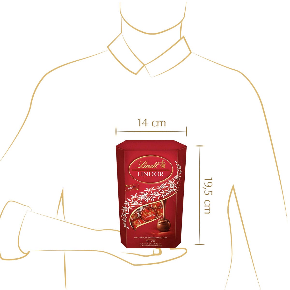 LINDOR Cornet Milch, 500g