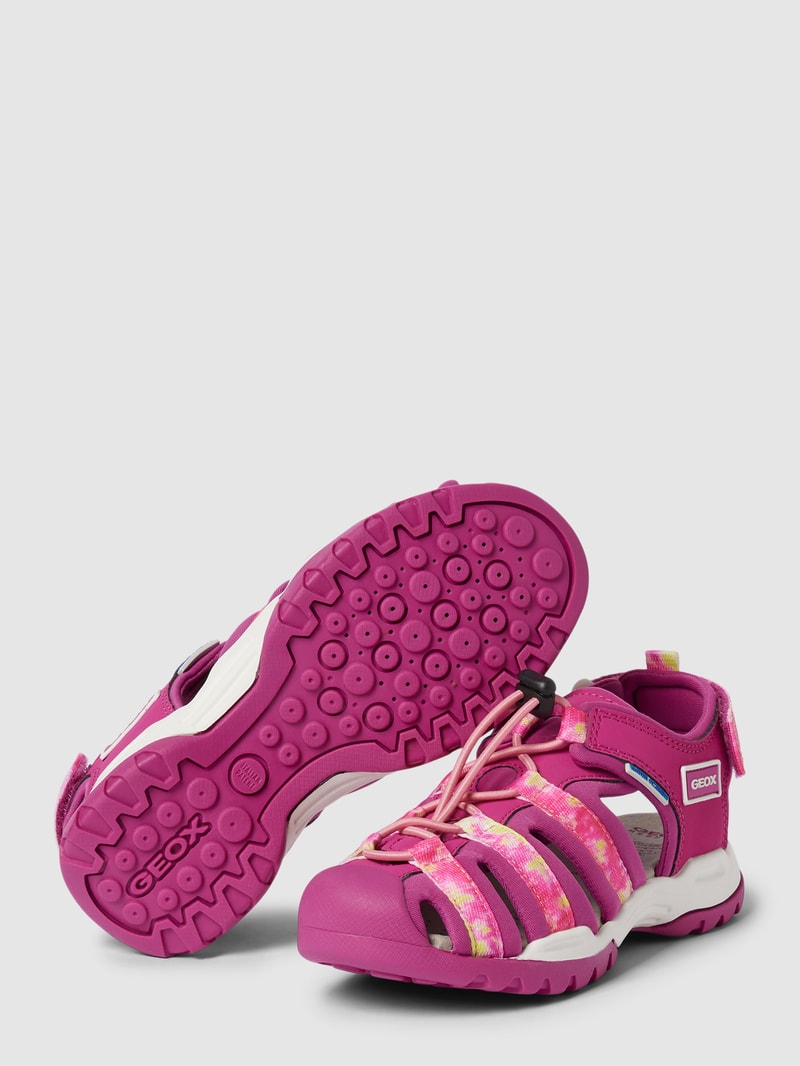 Sandalen mit Label-Patch Modell 'BOREALIS' in pink