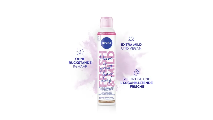 NIVEA Trockenshampoo Extra mild vegane Formel 200 ml