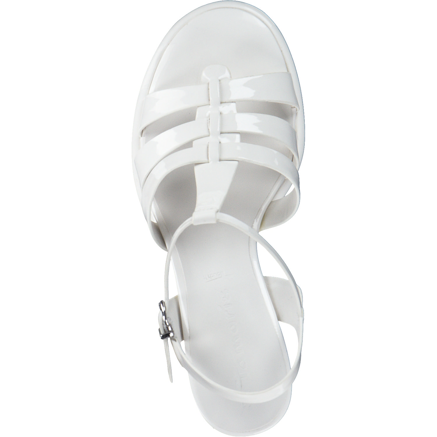Tamaris 28031, Plateau-Sandaletten, Damen, WHITE PATENT