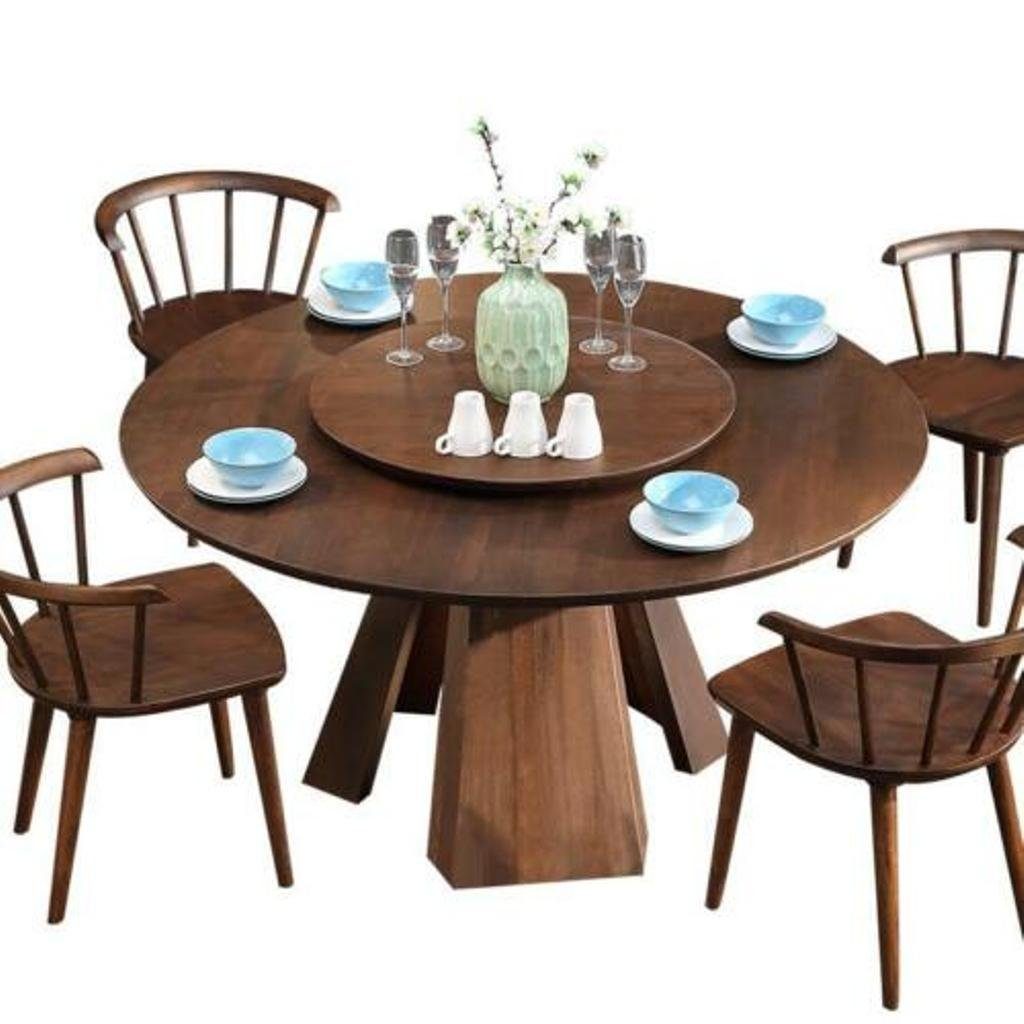 JVmoebel Esszimmer-Set, Rund Esstisch + 4 Stühle Essgruppe Stühle Sitzgruppe Esstisch