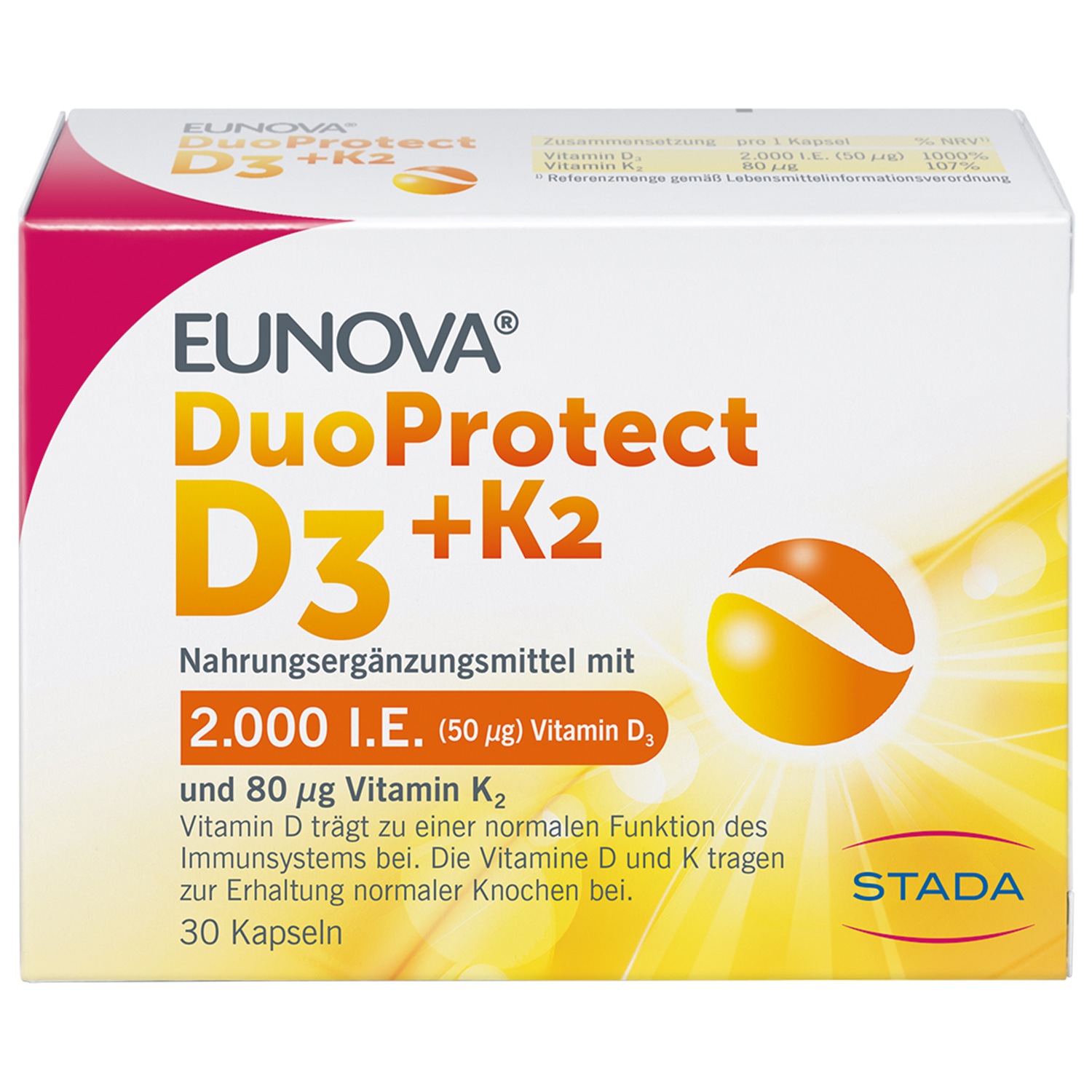 DuoProtect D3+K2 2000 I.E./80 μg Kapseln