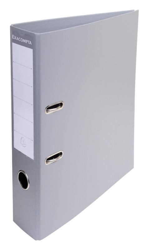 Exacompta Prem Touch Ordner DIN A4 70 mm Grau 2 Ringe 53740E Pappkarton, PP (Polypropylen) Hochformat 10 Stück