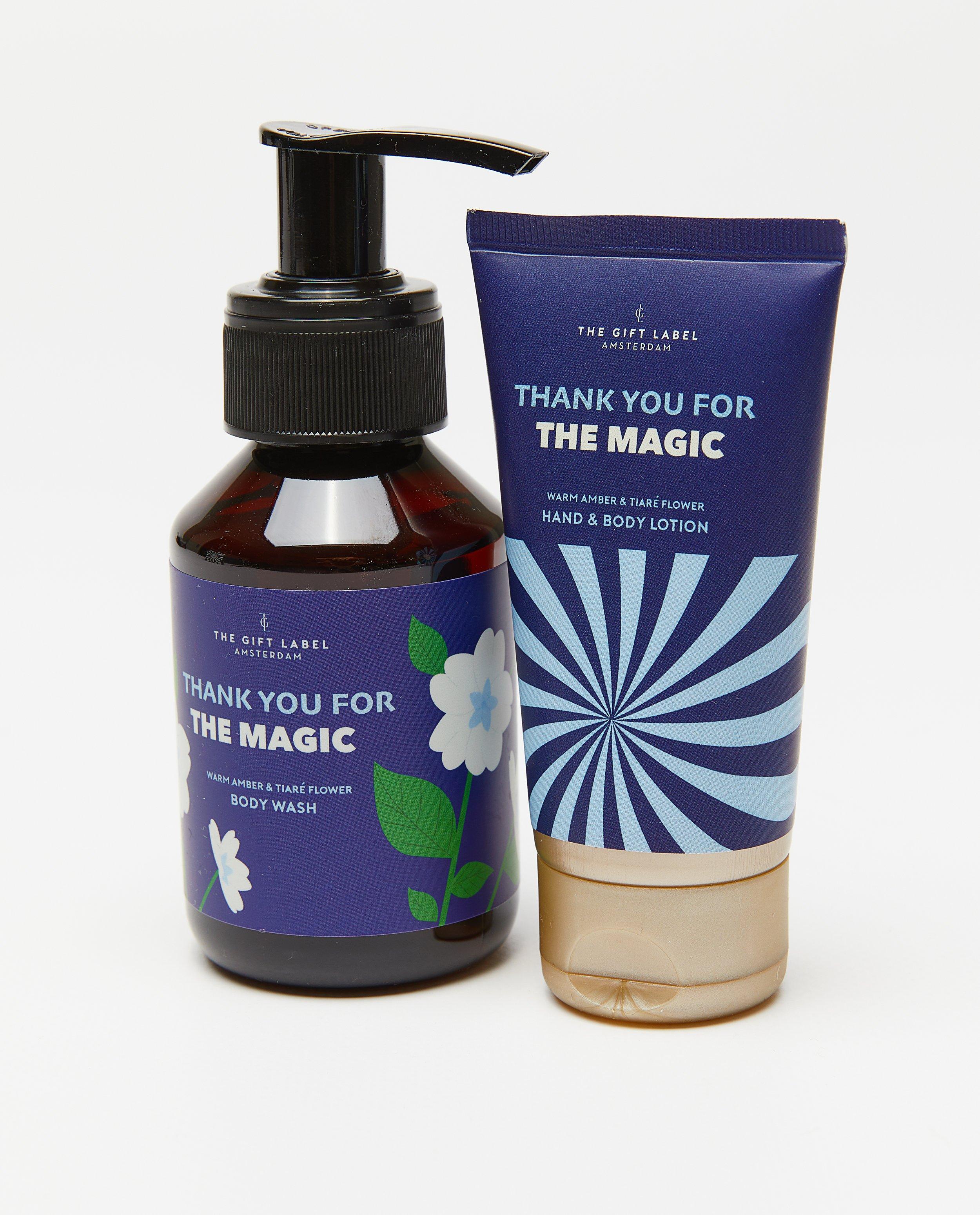 Set cadou The Gift Label cu chihlimbar și floare de tiare albă