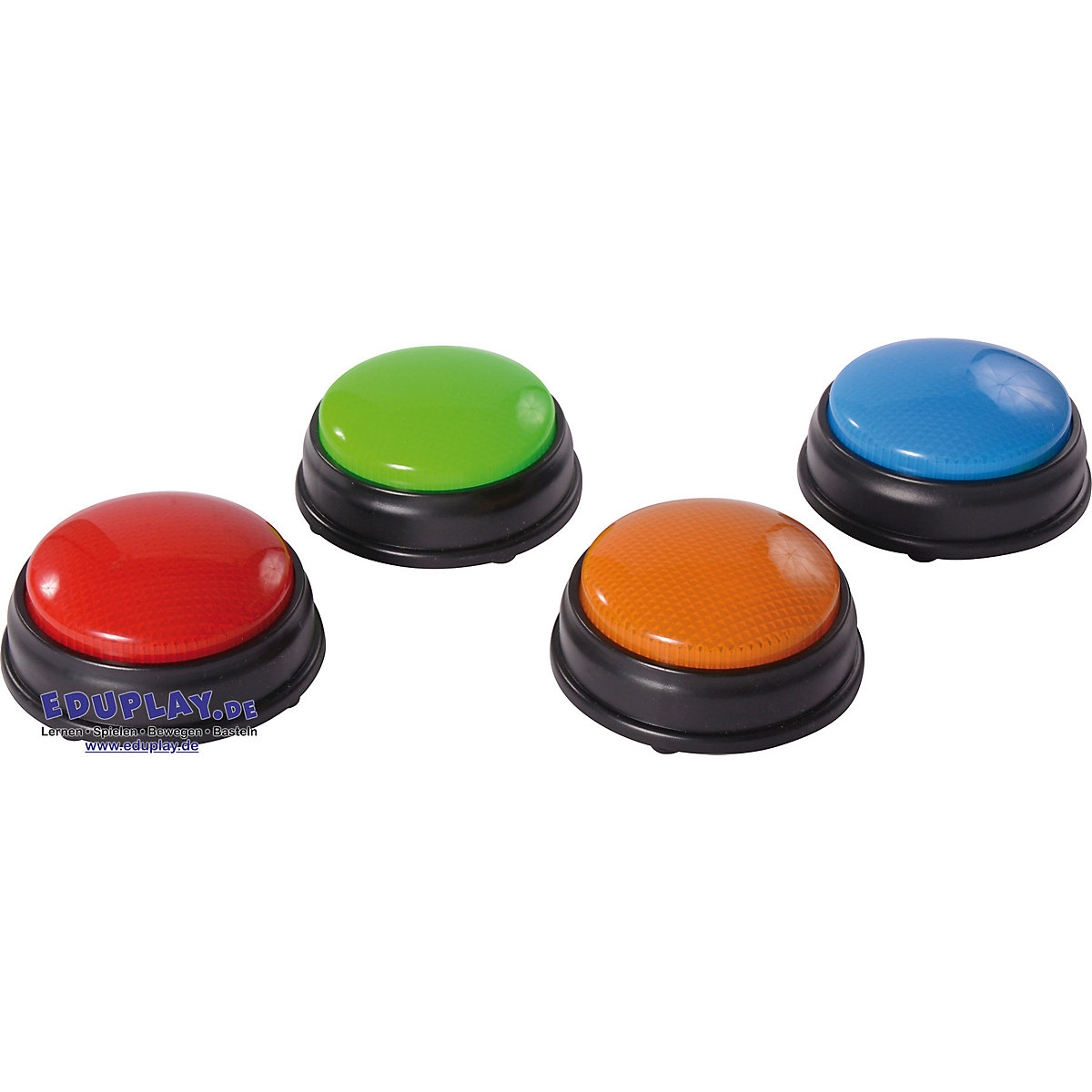 Buzzer mit Licht & Sound, 4 Stück