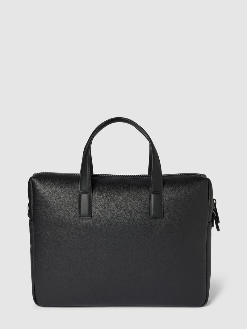 Laptoptasche mit Label-Details Modell 'MUST' in schwarz