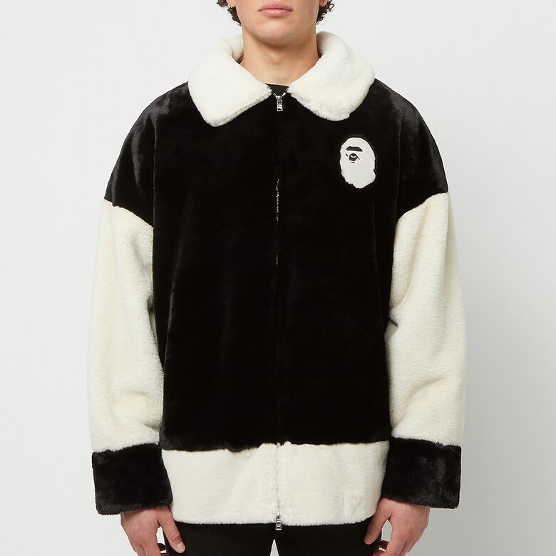 A Bathing Ape Faux Fur Jacket black