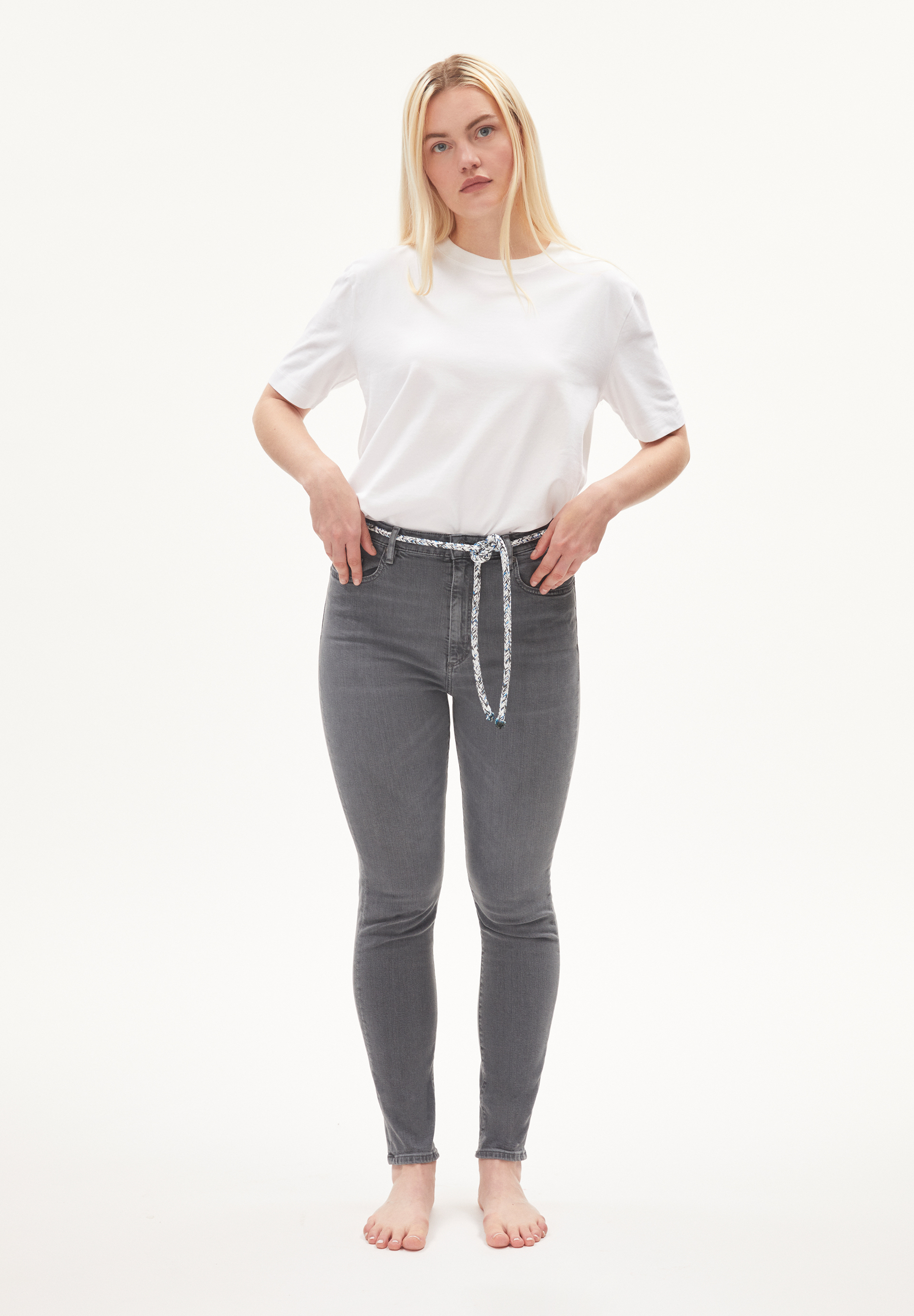 Skinny Leg High Waist aus Bio-Baumwoll Mix
