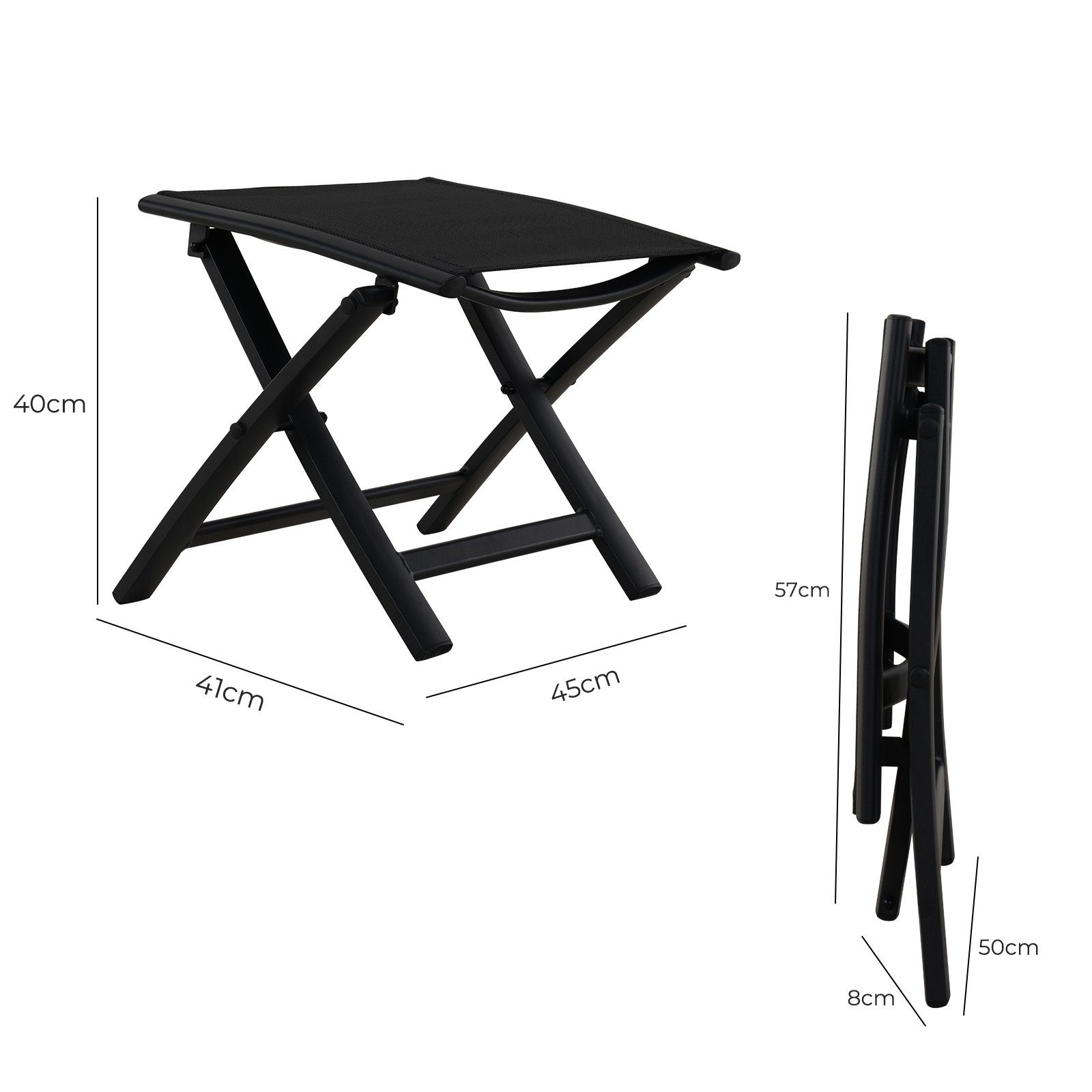 Grand patio Gartenlounge-Hocker Klapphocker, 45 x 41 x 40 cm