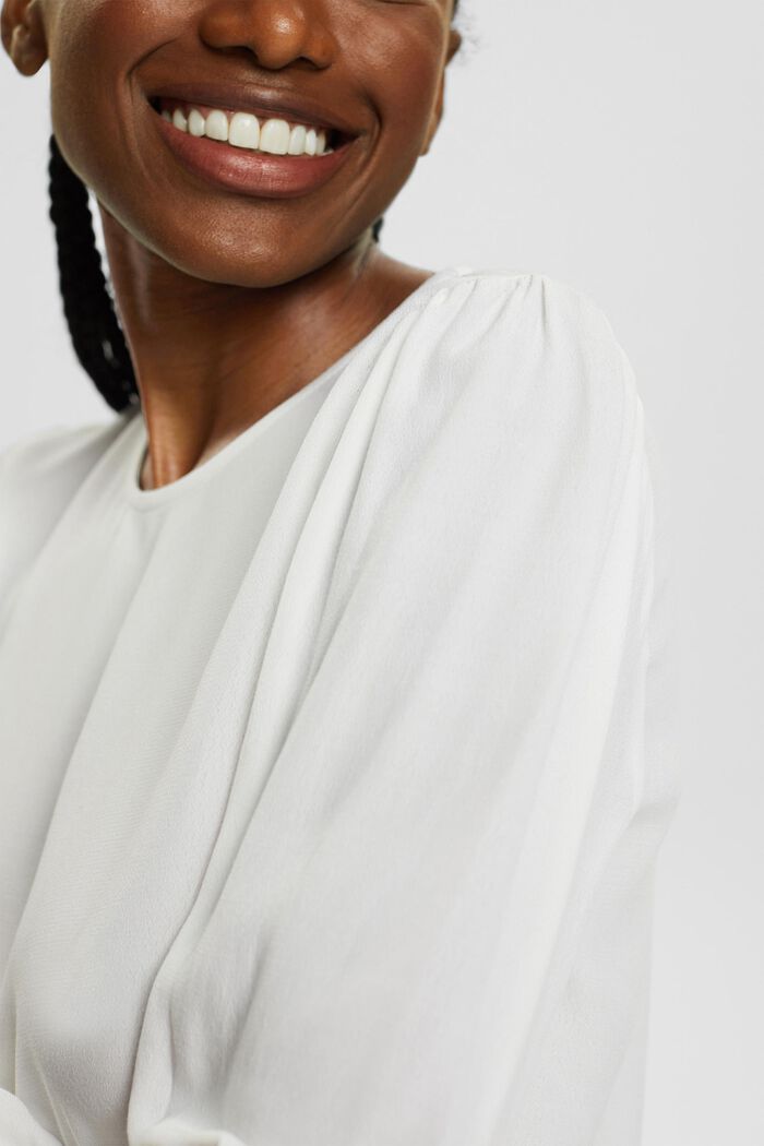 Unifarbene Bluse