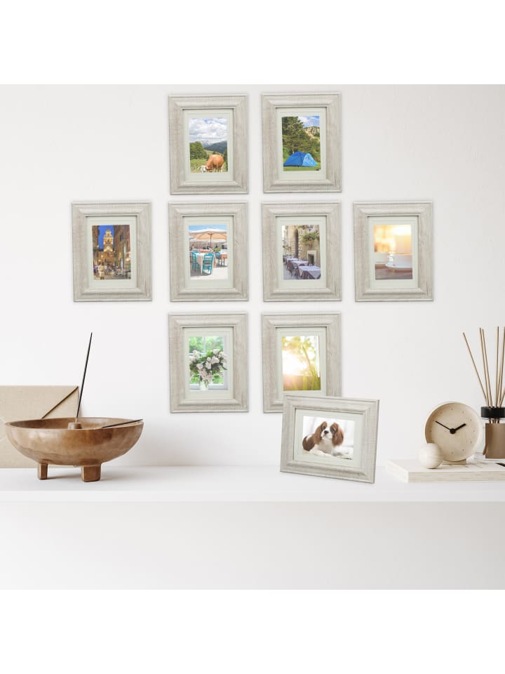 relaxdays 10 x Bilderrahmen in Natur - 13 x 18 cm günstig kaufen onesize