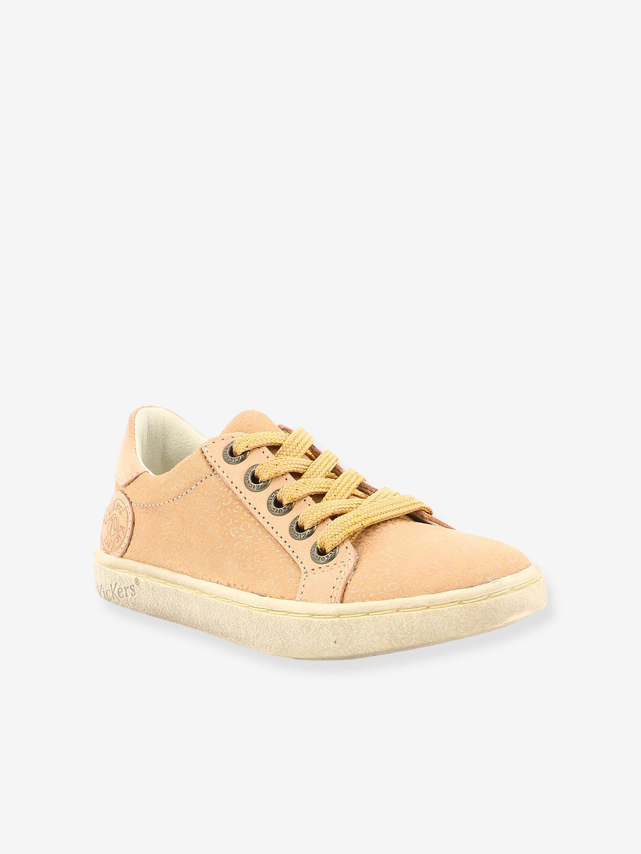 Baskets sneakers cuir fille Lykool KICKERS® rose