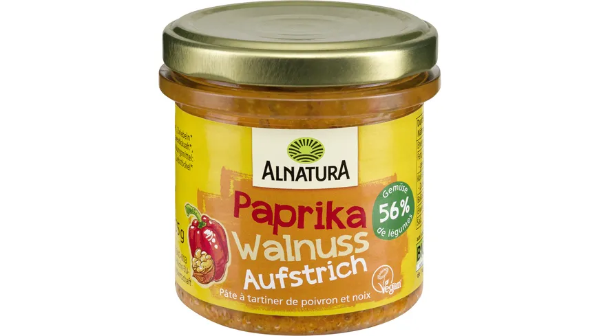 Alnatura Bio Brotaufstrich Gartengemüse: Paprika-Walnuss 135 g