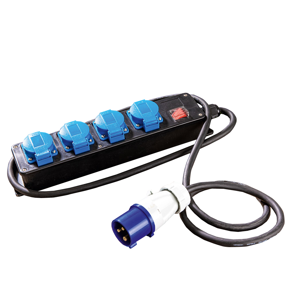 Powertec Electric Steckdosenleiste 4-fach