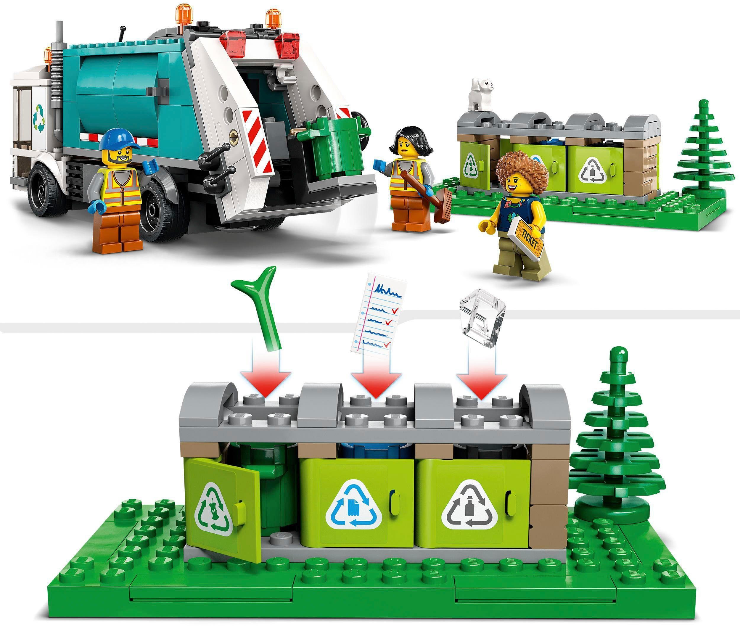 LEGO® Konstruktionsspielsteine Müllabfuhr (60386), LEGO® City, (261 St), Made in Europe