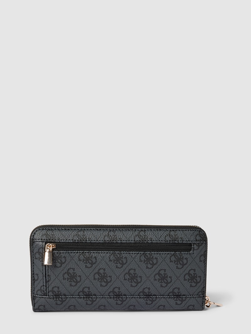 Portemonnaie mit Label-Details Modell 'LAUREL' in graphit