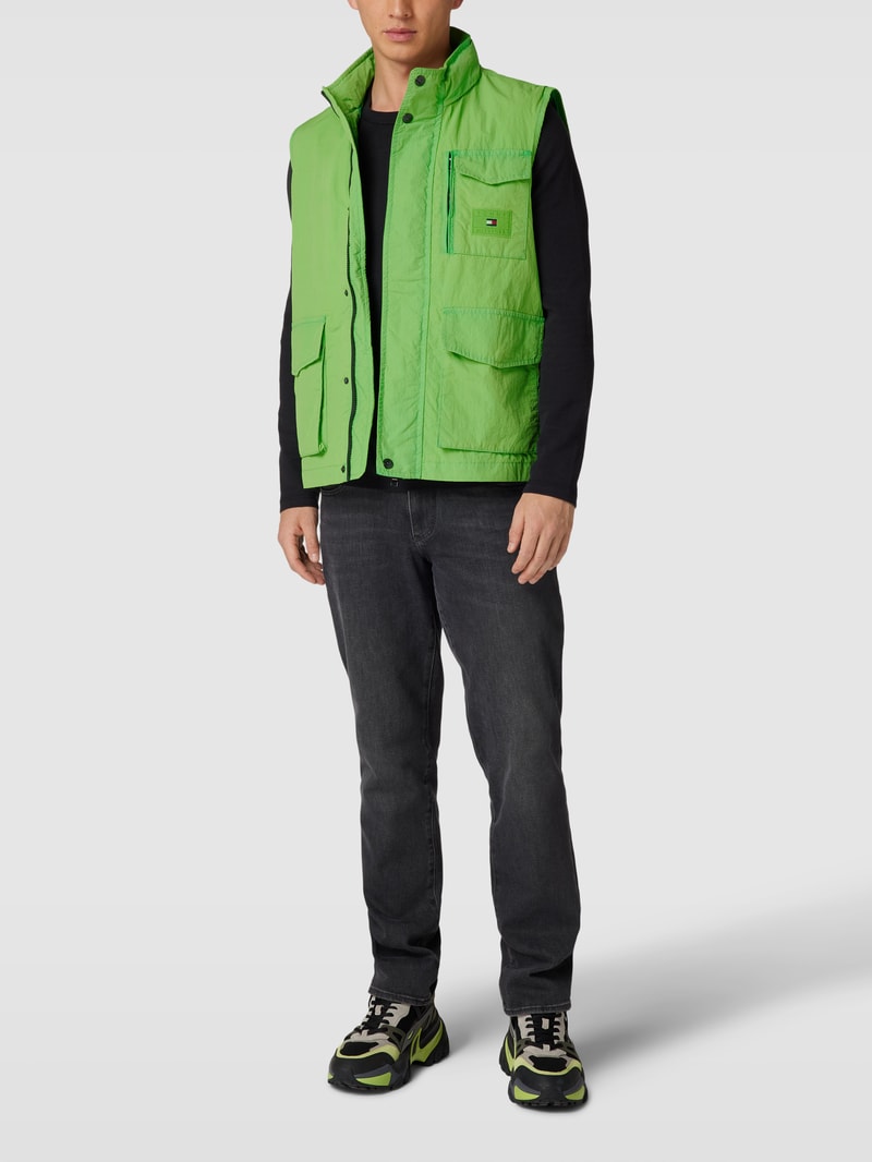 Weste mit Label-Patch in grasgrün