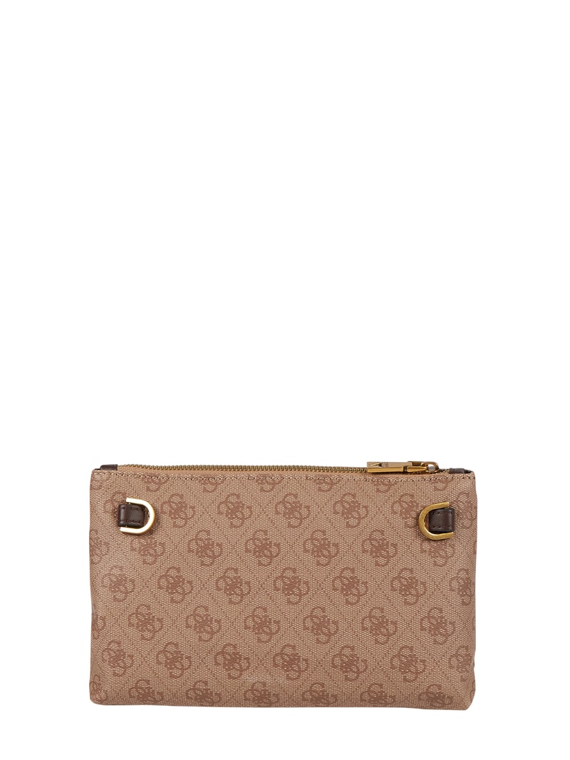 Umhängetasche mit Logo-Muster in beige