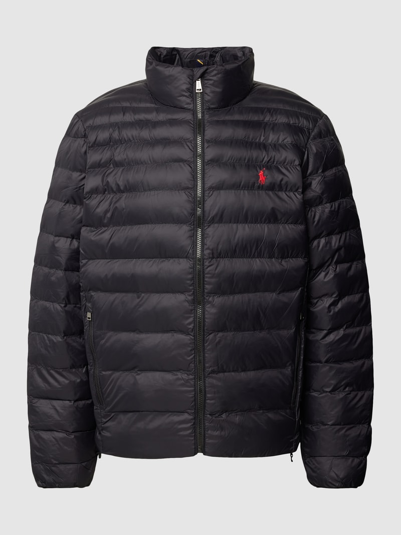 Steppjacke mit Label-Stitching Modell 'TERRA' in schwarz
