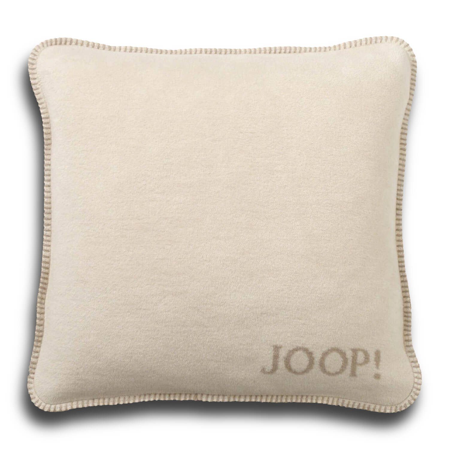 Joop! Dekokissen Kissenhülle UNI Doubleface 50x50 cm, Joop!-Buchstaben, Wendeoptik