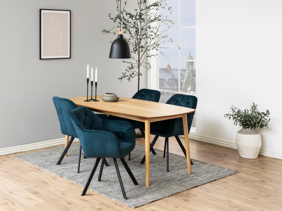 Armlehnenstuhl Lola drehbar Blau