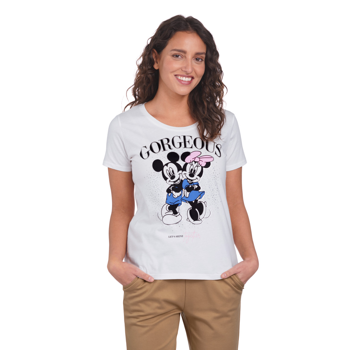 Minnie Maus T-Shirt mit Glitzer