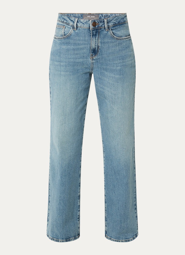 Mos Mosh  MMDara Galleon high waist wide leg jeans met lichte wassing