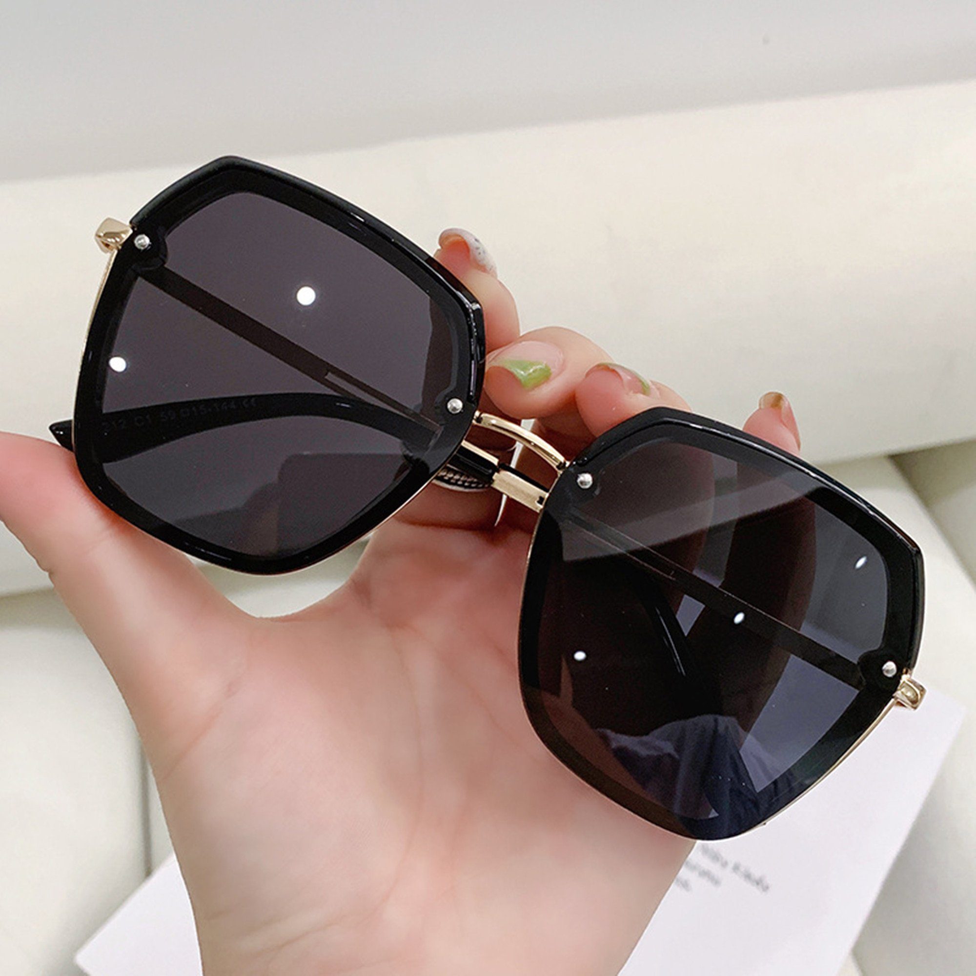 Tisoutec Sonnenbrille Sonnenbrille Damen Herren Polarisiert-Rechteckig-Sonnenbrillen Unisex Classic Sunglasses Eckig für Fahren