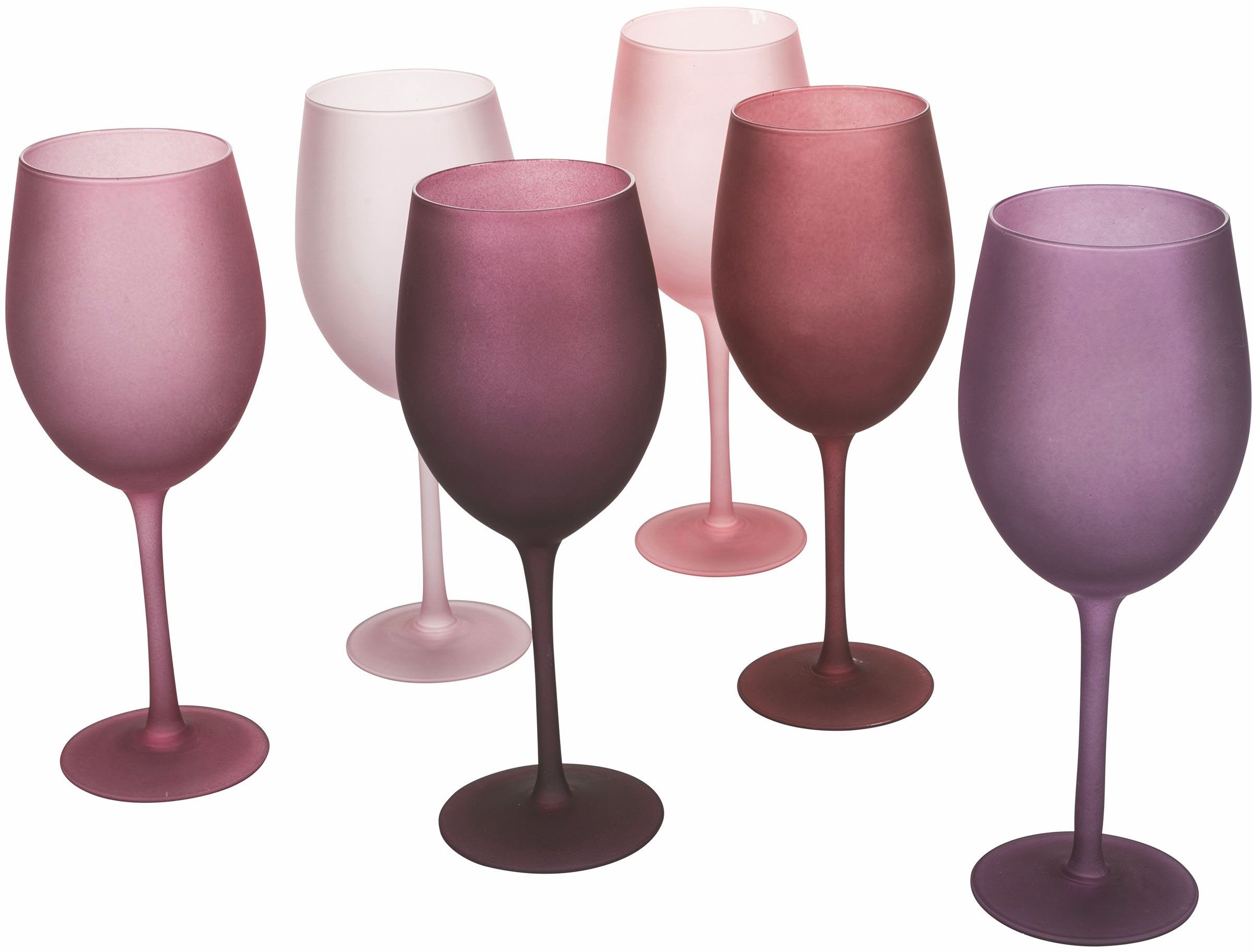 Villa d'Este Weinglas Happy Hour Provence, Glas, Gläser-Set, 6-teilig, Inhalt 550 ml