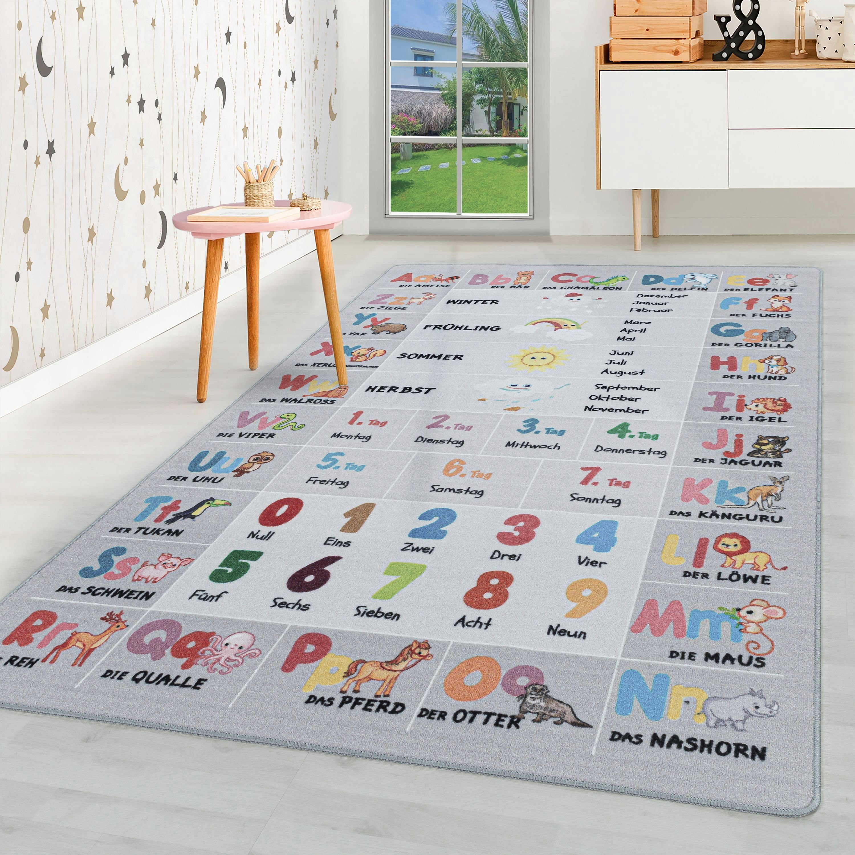 Kinderteppich RAINBOW - 5808, HomebyHome, Rechteckig, Höhe: 8 mm, Kurzflor
