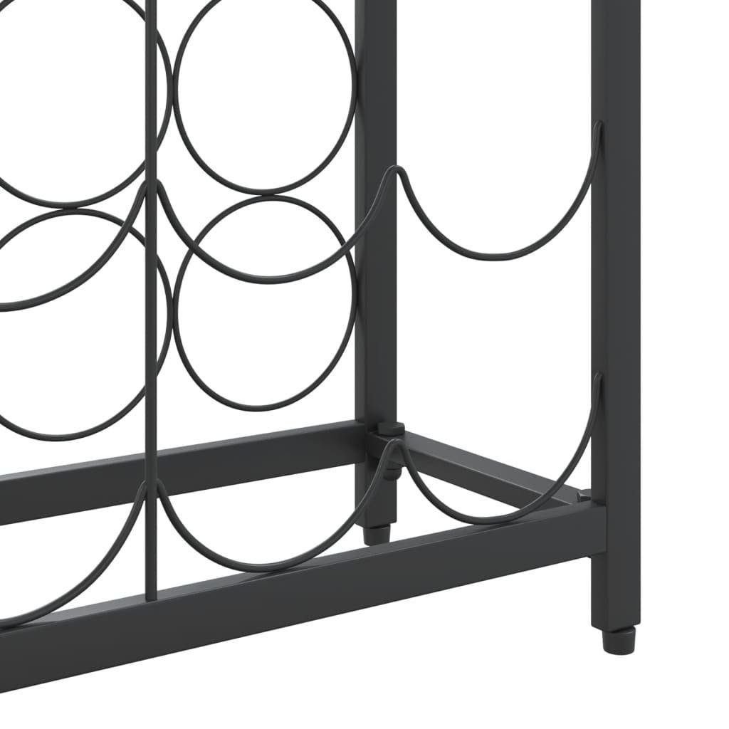 vidaXL Weinregal Weinregal für 45 Flaschen Schwarz 54x18x100 cm Schmiedeeisen