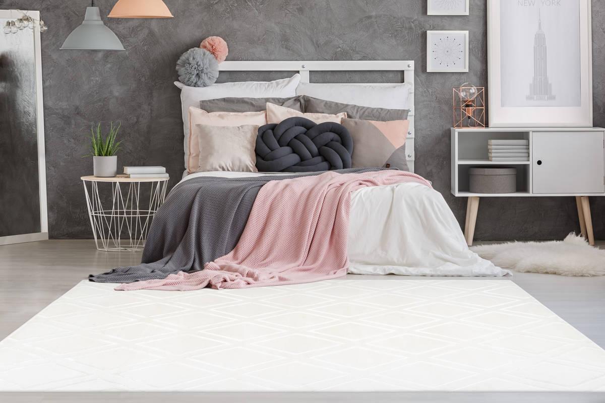 Arte Espina Hochflorteppich Monroe 300 Weiß