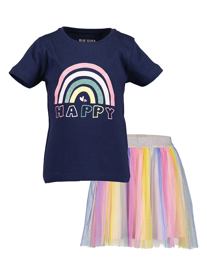 Blue Seven 2tlg. Outfit in Dunkelblau/ Bunt günstig kaufen