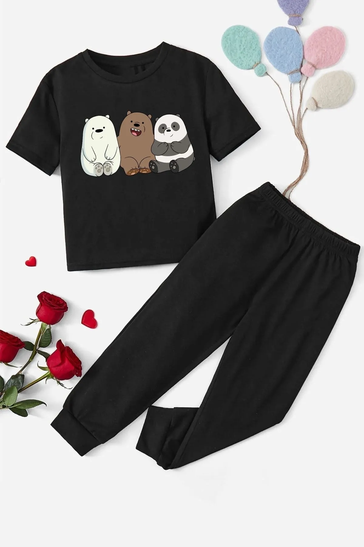 uyguntarz  Kinder Wee Bears Bottom – Top-Trainingsanzug-Set