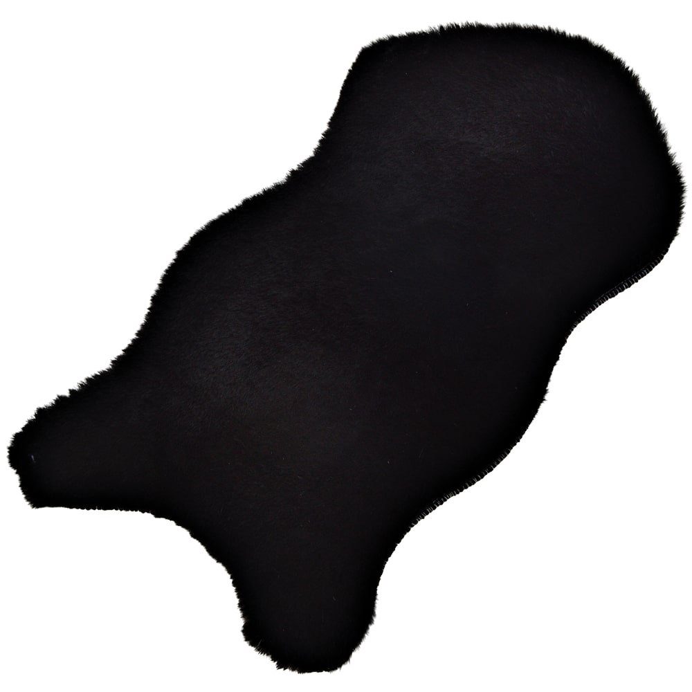 Fellteppich Dekofell kurzflorig klein Kunstfell 50x25 cm schwarz, matches21 HOME & HOBBY, Höhe: 20 mm