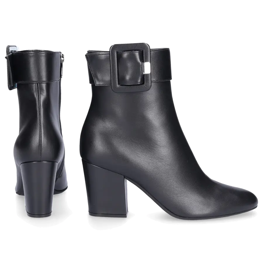 Sergio Rossi - Stiefeletten SR MIA 075 Nappaleder Logo Metallisch schwarz - schwarz