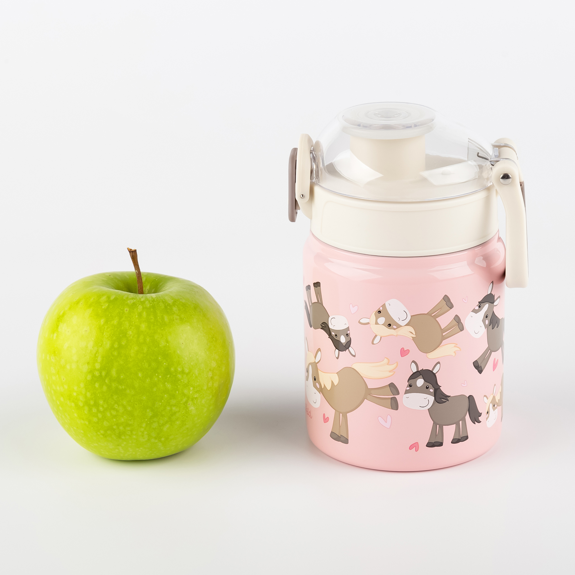 Kinder Set Edelstahl-Trinkflasche und Brotbox Pony