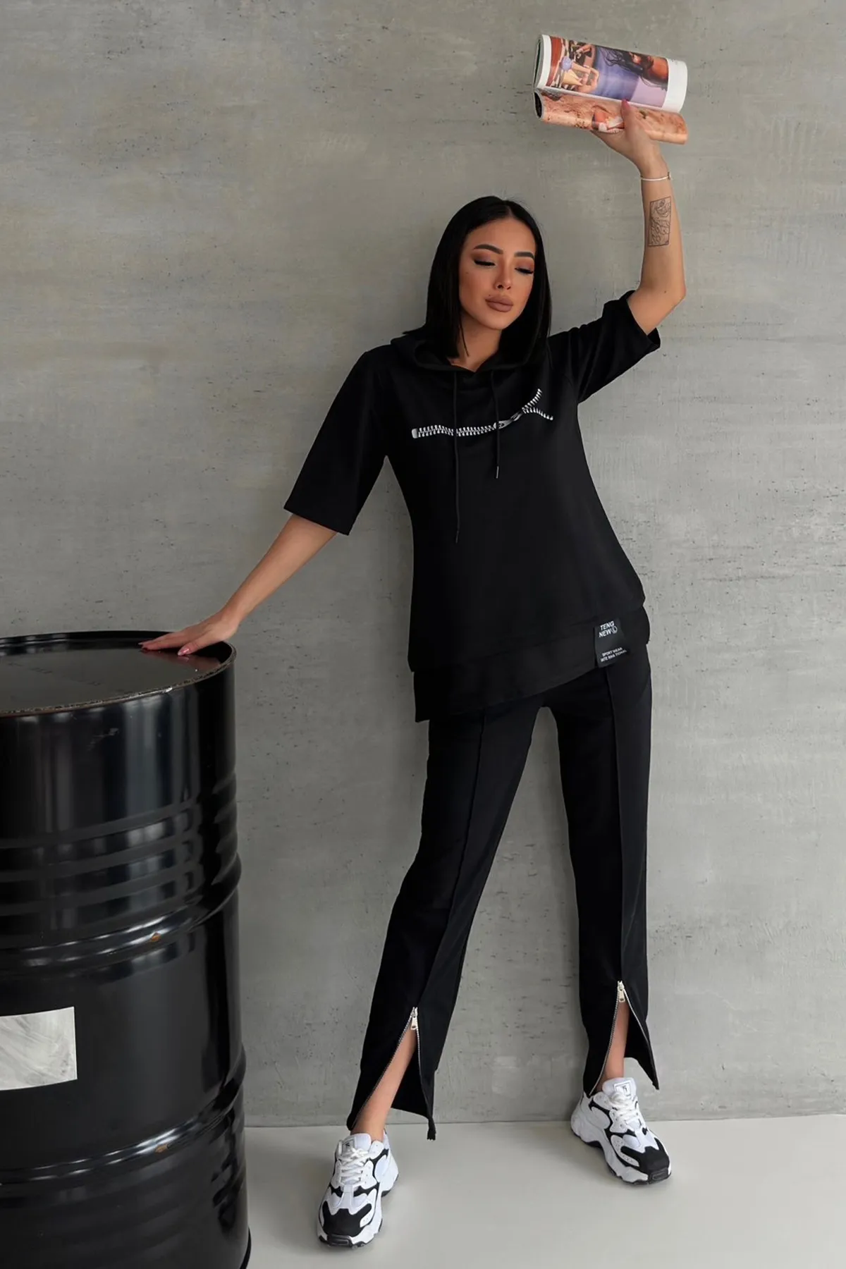 bayansepeti  Trainingsanzug - Schwarz - Regular Fit