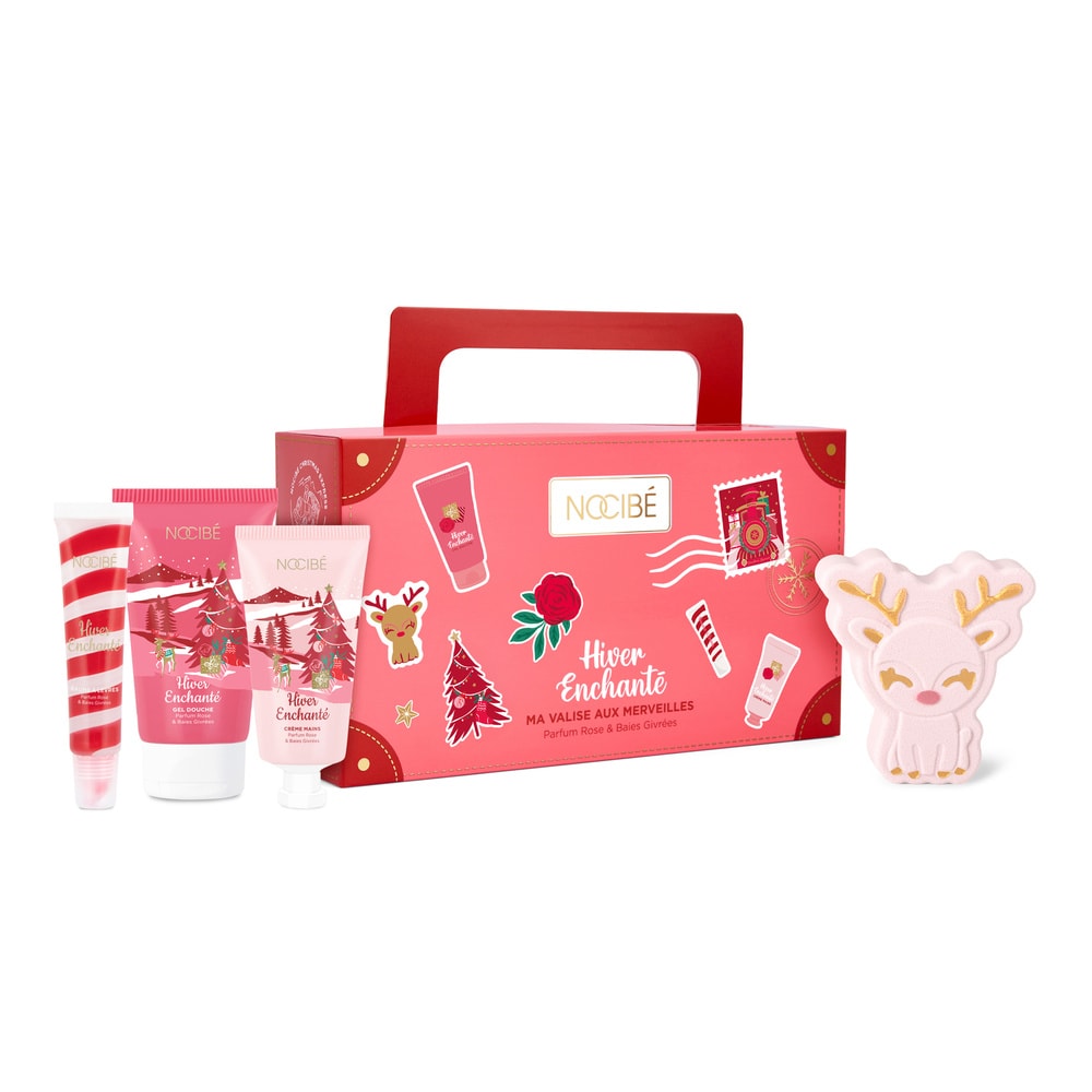 Nocibé Hiver Enchanté - Ma Valise aux Merveilles Coffret soins parfum rose & baies givrées