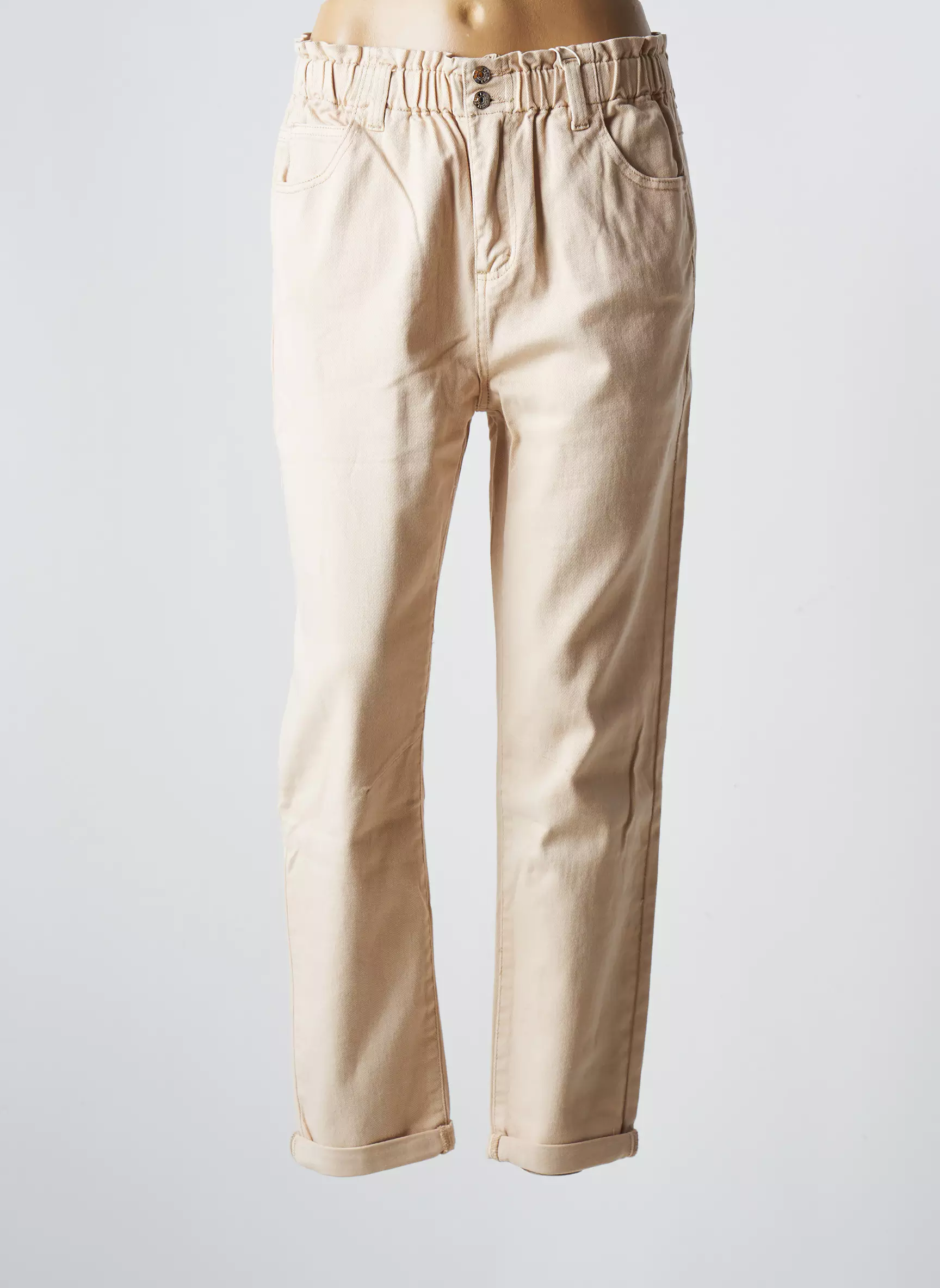 C Est Beau La Vie Jeans Coupe Droite Femme couleur beige